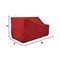 Eevelle Meridian Right Arm Sectional Loveseat Cover, Red, 34 in L x 58 in W x 30 in H MDSRAL-RED - alternate 1